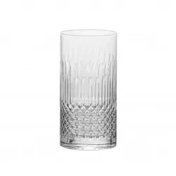 von 4 hohen Bechern Diamante 48 cl - Dose Transparent Rund Kristall Bormioli Luigi