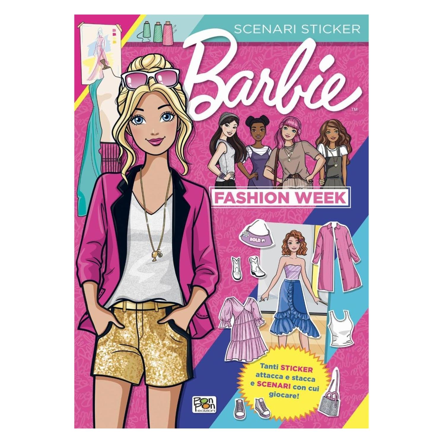 Pon Pon Edizioni Fashion week. Barbie. Scenari sticker. Ediz. a colori (57235797)
