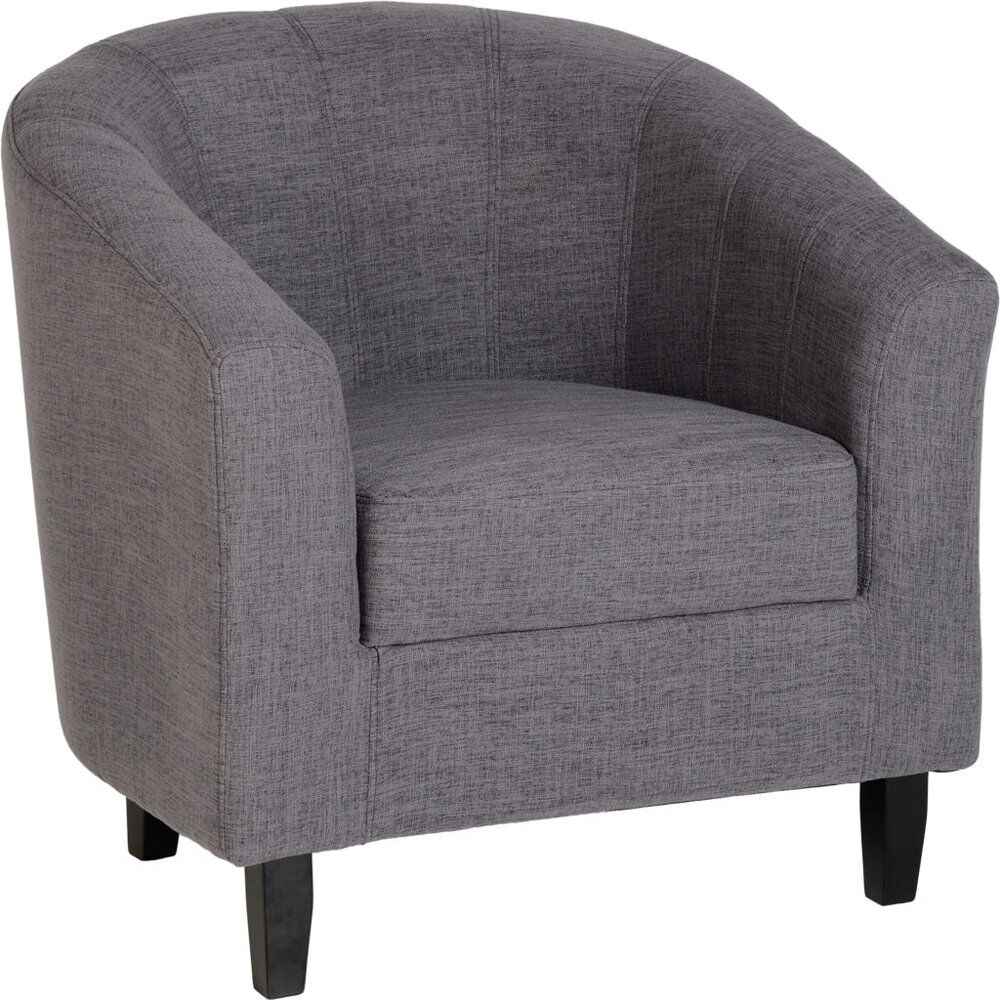 Hashtag Home Clopton Tub Chair Grey 75cm H X 76cm W X 70cm D