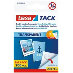 tesa Doppelseitige Klebepads »Big Pack« 59401 transparent, 1x0.08x1 cm