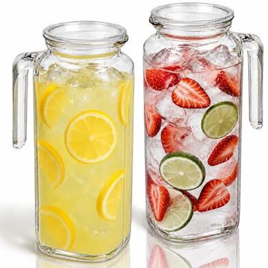 Bormioli Rocco Set of 2 Frigoverre Classic Jugs with Lid