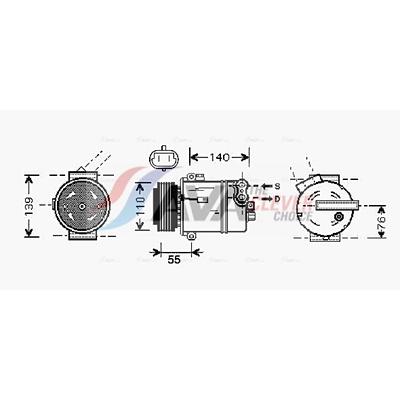 AVA CLEVER CHOICE Kompressor, Klimaanlage olak451 für Vaughall