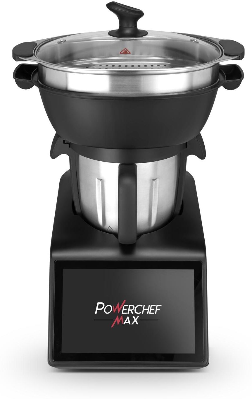SCHNEIDER Küchenmaschine mit Kochfunktion "SCH-RBC-4545MAX", schwarz (schwarz, silberfarben), Küchenmaschinen, Küchenmaschine mit Kochfunktion schwarz, silberfarben Einheitsgröße