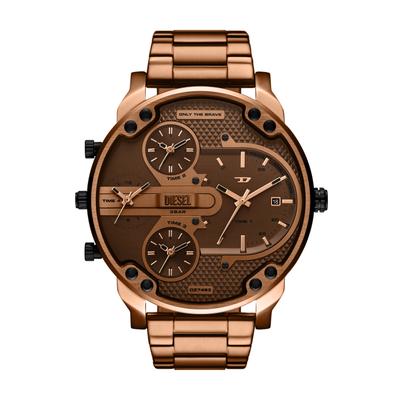 Quarzuhr DIESEL "Mr. Daddy Slim", braun (braun, dunkelbraun, braun), Armbanduhren, Herren, braun, Quarzuhr, Armbanduhr, Herrenuhr, Edelstahlarmband, analog, Tag