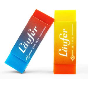 Läufer Radiergummi Plast Color, 69825, Blei- & Buntstifte, zweifarbig, Kunststoff 2 Stück