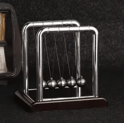 Uplift Curations Newtons Cradle Desk Toy Kinetic Steel Balance Balls Physics Pendulum Decor cube Pool B