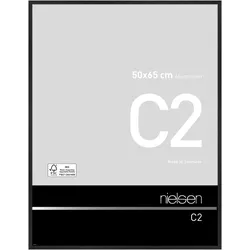 Nielsen Aluminium-Bilderrahmen C2  Struktur Schwarz matt / 50 x 65