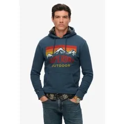 Superdry für Herren. M2014296A Mountain Entspanntes Sweatshirt blau (S), Lässig, Baumwolle, Langarm
