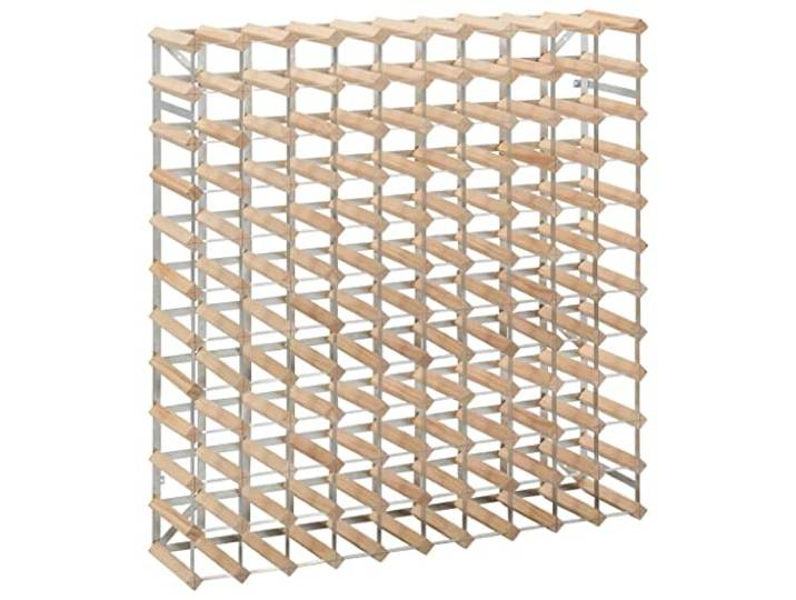vidaXL Weinregal für 120 Flaschen Massivholz Kiefer