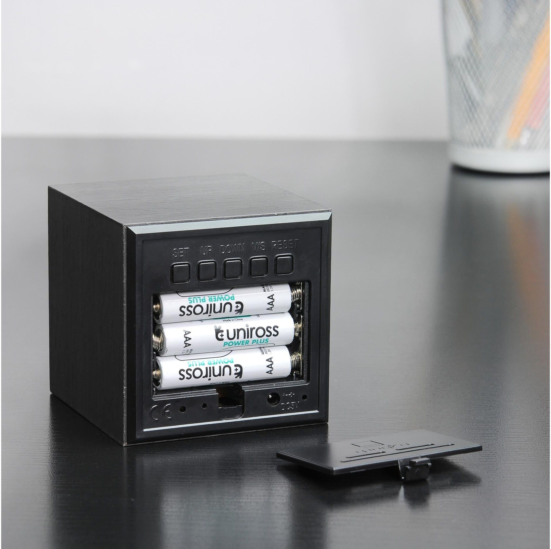 Wecker "Gingko Cube Click Clock – Wecker", schwarz, Wecker, Wecker schwarz Einheitsgröße