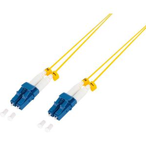LogiLink Glasfaserkabel FS0LC05, Singlemode, LC/UPC auf LC/UPC, Duplex, OS2 (40 Gbit/s), 5 m