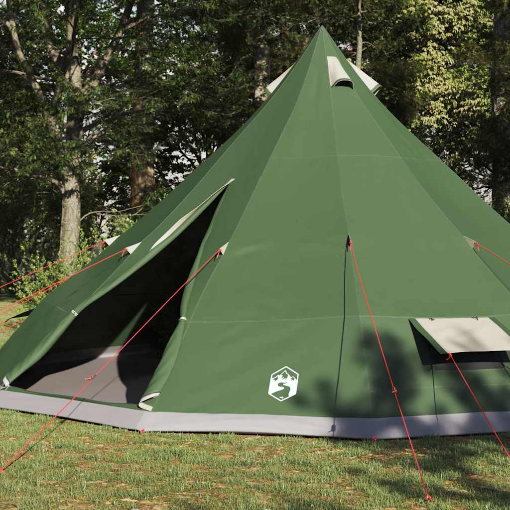 vidaXL Tente Tipi avec toit Vert 560 x 560 x 300 cm taffetas