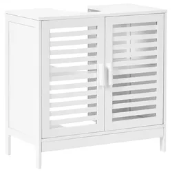 WASCHBECKENUNTERSCHRANK Bambus 60 cm Weiß Missoula
