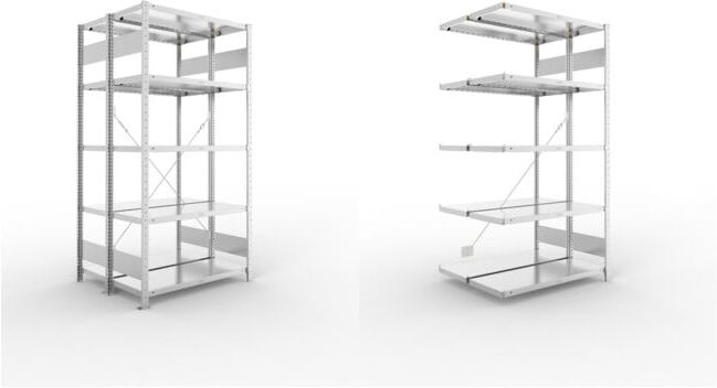 Meta Set S3 CLIP 230 DGR 2000 x 1000 x 400 vzk + S3 CLIP 230 Doppel-Anbauregal