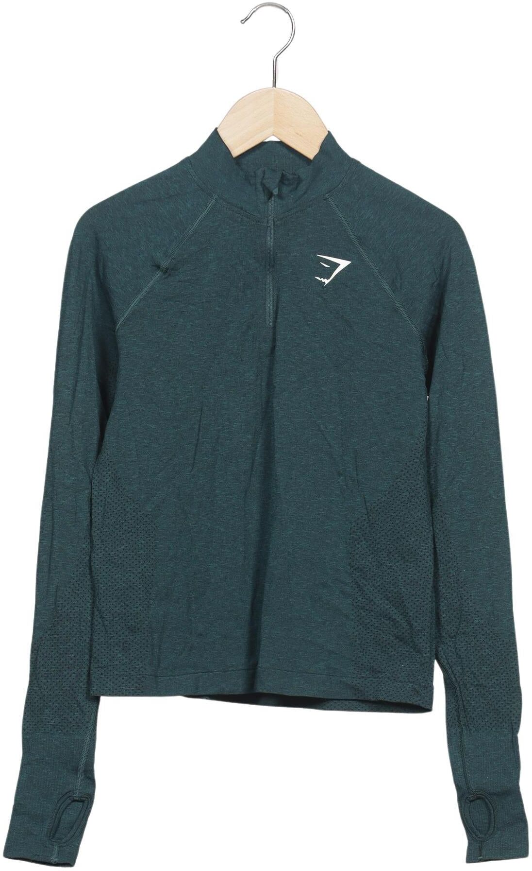 Gymshark Damen Langarmshirt, Grün, Gr. XS, Synthetik - Second Hand