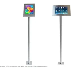 TabLines TBS002E Tablet Bodenständer zum Festschrauben, Edelstahl