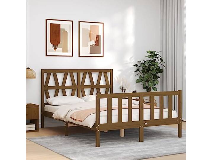 YUOTYRKTEJRSG Holzwerkstoff Lattenrost stabil 120x200 cm Braun Bettgestell ohne Matratze Braun Eichen-Optik 120x200 cm Stabil Holz Lattenrost Massiv Schlafzimmer Bettrahmen