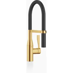 Dornbracht SYNC Profi-Einhebelmischer, flexibler Silikonschlauch, Ausladung 200mm, 33865895-28, Farbe: Messing gebürstet