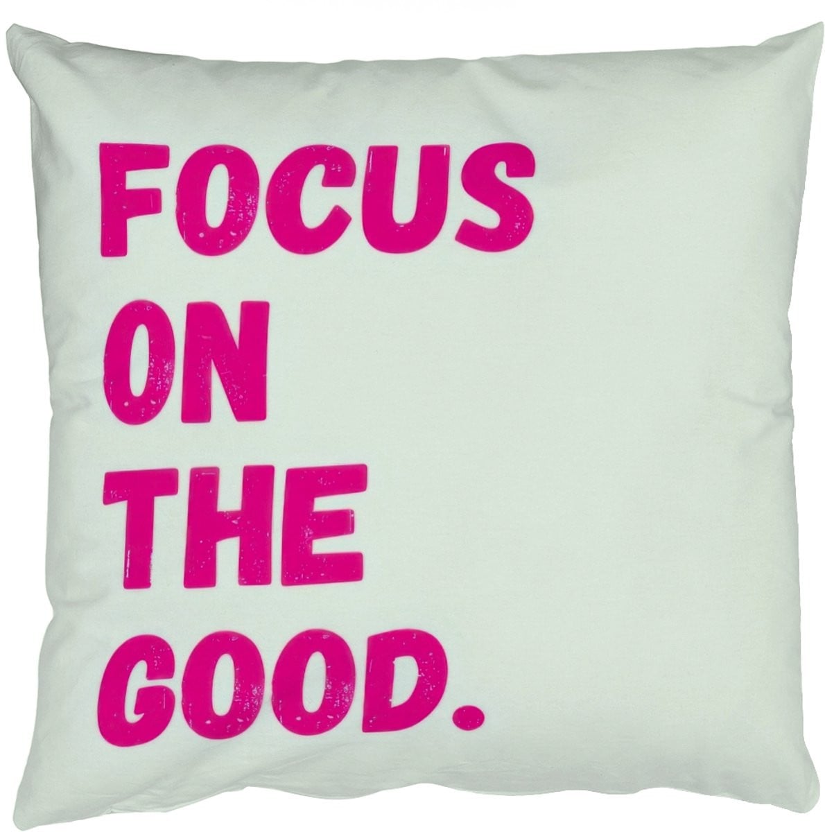 PillowMonkey Sierkussens Focus on the good Beige en Roze - 45 x 45 cm
