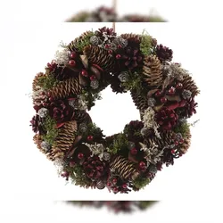 Decoris 622264 Kranz Zapfen Größe: dia33-H8.50cm