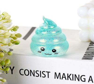 Quick Pick Pro Novelty Squishy Poo Stress Relief Fidget Stress Ball Prank Gift sky Blue