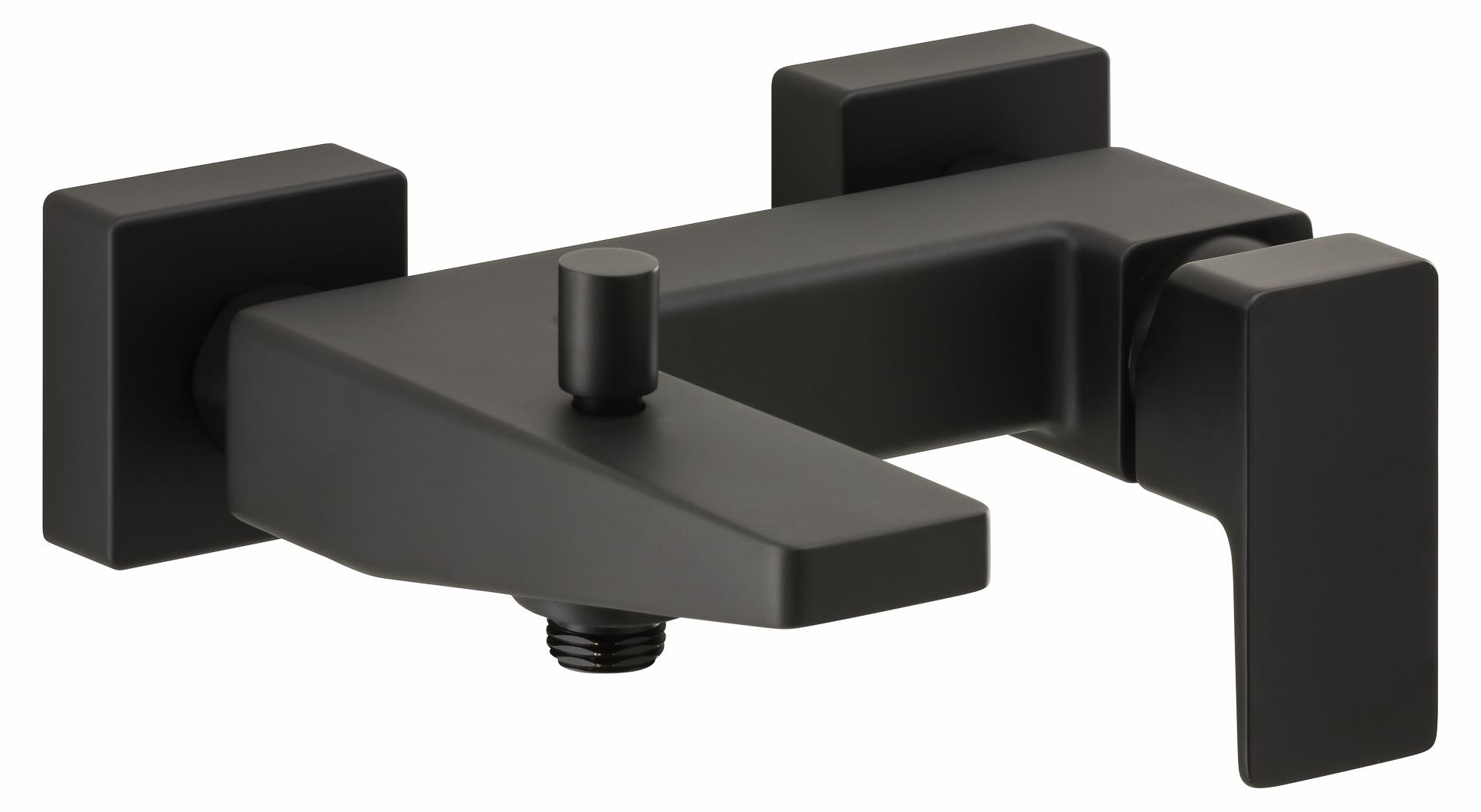 Herzbach CEO BLACK Wannenbatterie Aufputz Schwarz matt