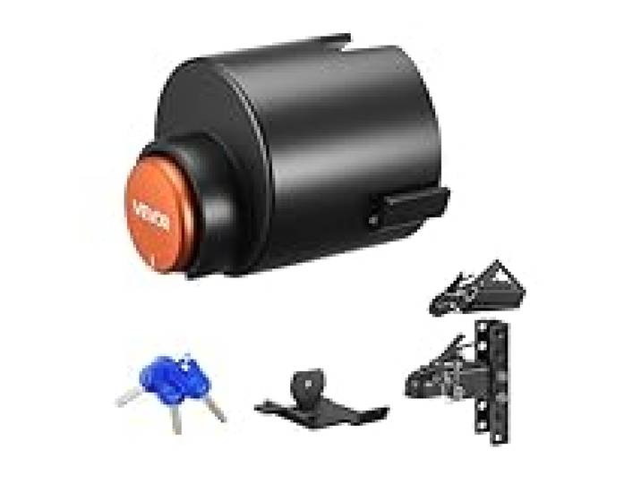 VEVOR Antivol Attelage Remorque Compatible avec Coupleurs à Boule Moulés 58,6 mm, Verrou Attelage Remorque Robuste avec 3 Clés, Anticorrosion, Verrouillage Sécurité pour Camping-cars Remorques Bateaux