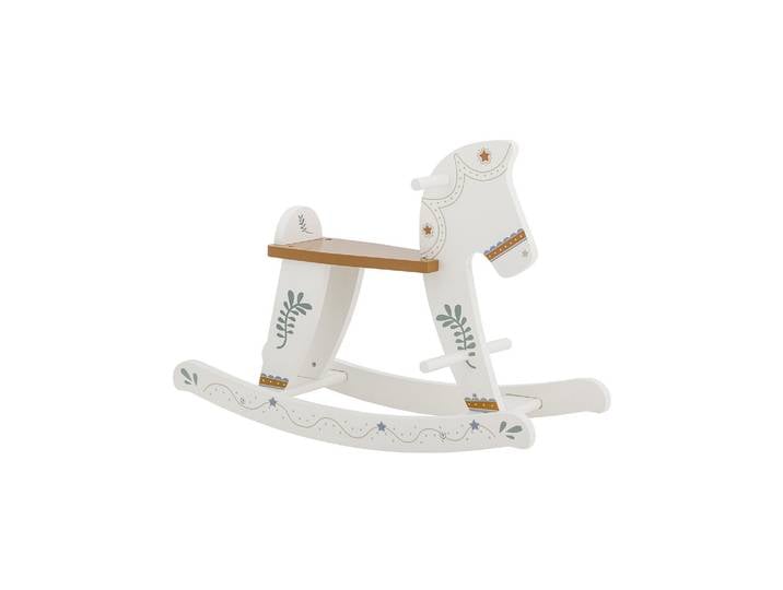 Cheval à bascule en MDF blanc Ruddy