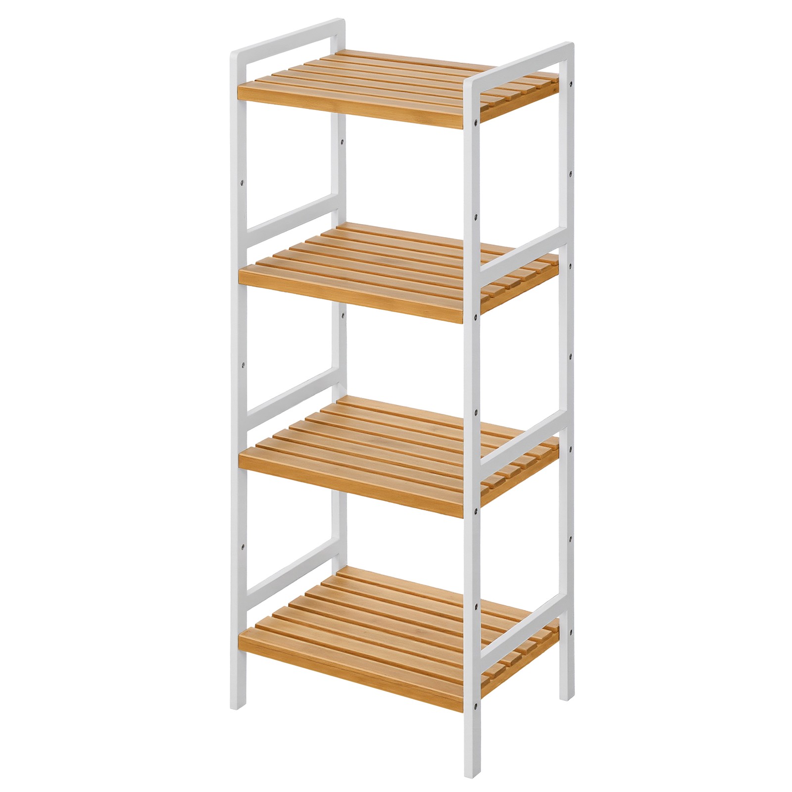 SONGMICS Bücherregal mit 4 Ablagen, Standregal für Wohnzimmer, Küche BCBB3574WN