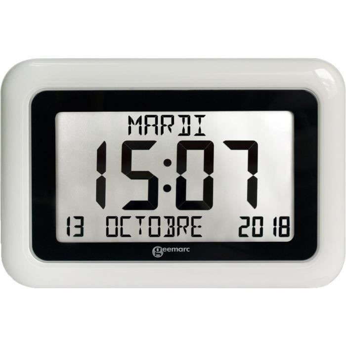Geemarc VISO10 radio-wekker met kalender - Wit