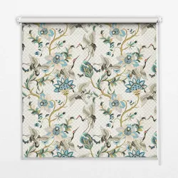 INNENROLLO - Fensterrollo - Rollo - 140x140 cm - Blumen und Vögel