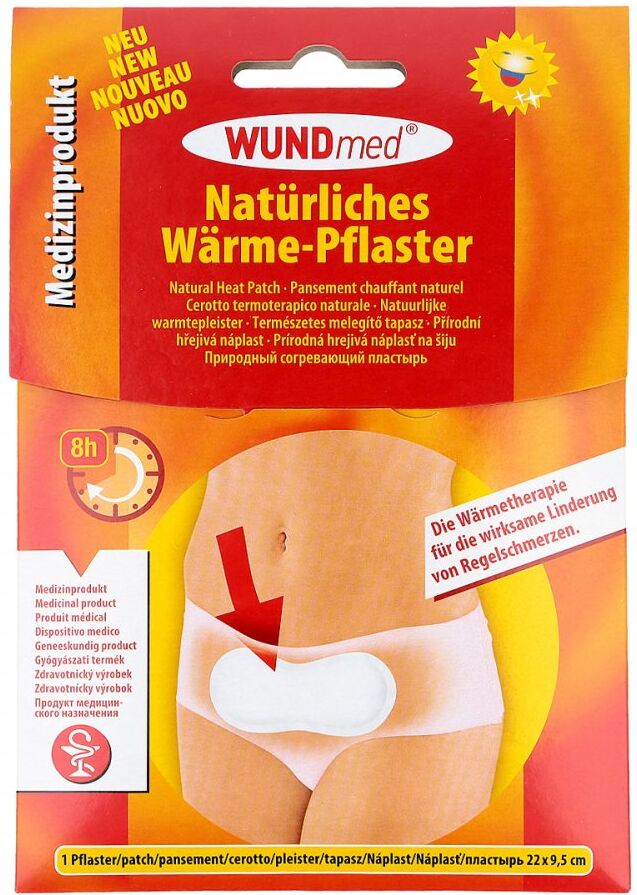 WUNDmed Wärmepflaster 9,5x22 cm bei Regelschmerzen 1stk