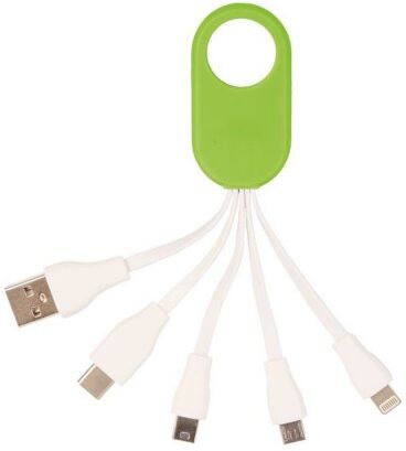 Cavo 4 in 1 plastica, connettori lightning, type C, mini USB Personalizzate o neutre
