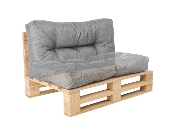 Coussin Palette Extérieur 120x60 cm Déperlant Anti-UV Tissu Résistant Jardin Terrasse Balcon Fixations Auto-agrippantes