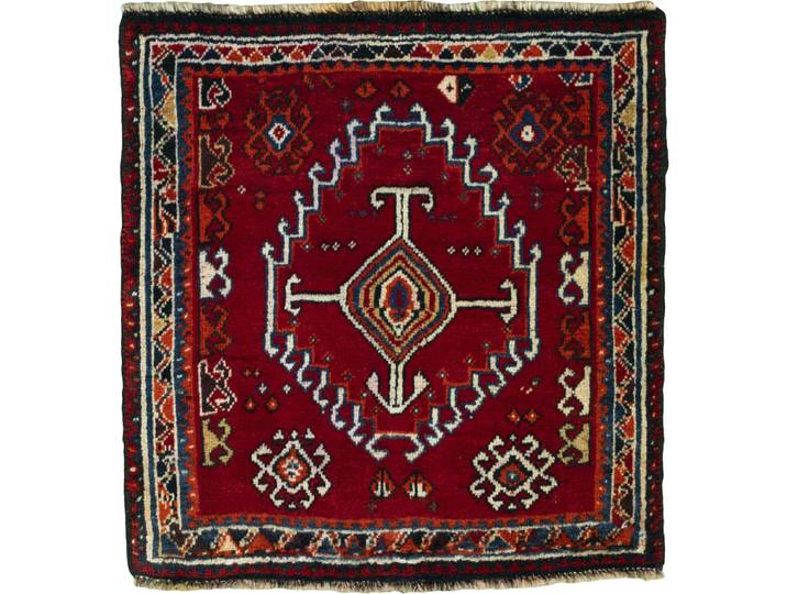 Shiraz Teppich 64x64 Handgeknüpft Orientteppich Perserteppich Quadratisch Wolle