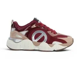 NO NAME für Damen. PNVKKNE Krazee Runner Neo Ledersneaker rot (39), Wohnung, 3 bis 5 cm, Schnürsenkel, Lässig, Kastanienbraun, Bordeaux