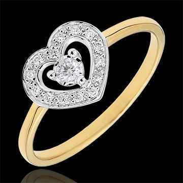 Edenly Ring Herz Tiphanie - zweier Goldlegierungen