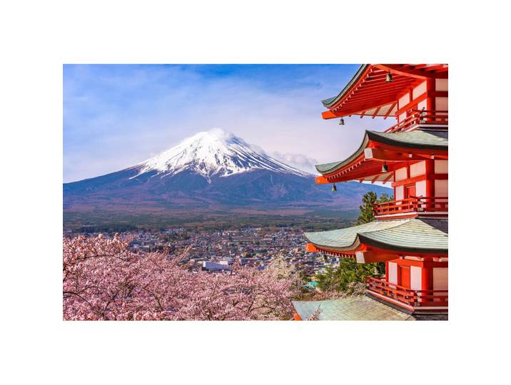 Ag Art - Papier Peint Xxl Intissé Vue Sur Le Mont Fuji Japon 360x270 Cm