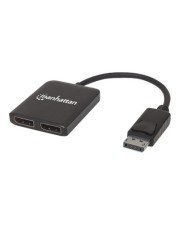 Manhattan DisplayPort to 2-Port Splitter Hub with MST Video-/Audio-Splitter 2 x Desktop (207768)