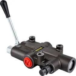 VEVOR Hydraulisches Wegeventil, Hydraulisches 1-Spulen-Schieberventil, 21 GPM Hydraulisches Laderventil, 3625 PSI Wegeventil, Hydraulische Ventile & Steuerungen für Traktoren, Ladertanks