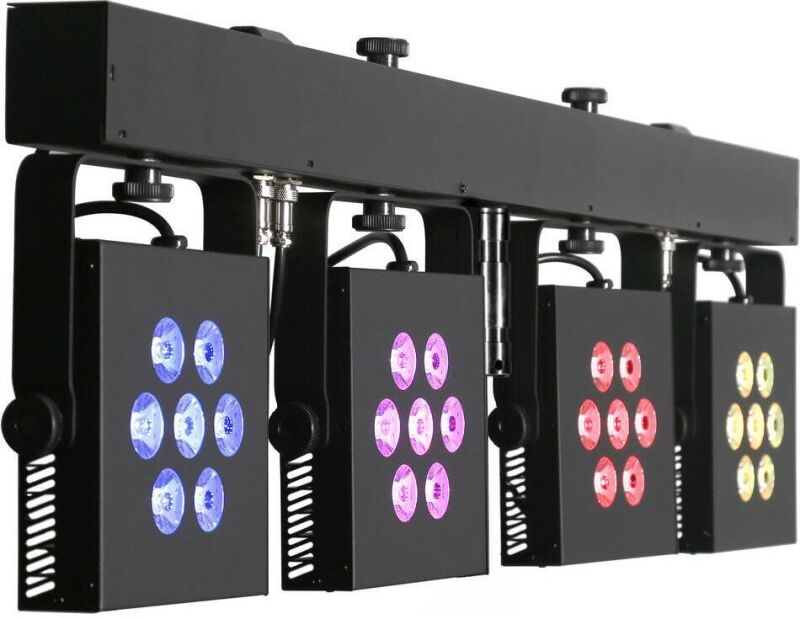 EuroLite LED KLS-3002 MK2 Kompakt-Lichtset AIR 4x RGBWA/UV Spots DMX Wireless (42109896)