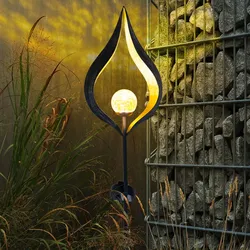 Design LED Solar Leuchte Außen Beleuchtung Dekoration Steck Lampe Flamme Design Globo 33467