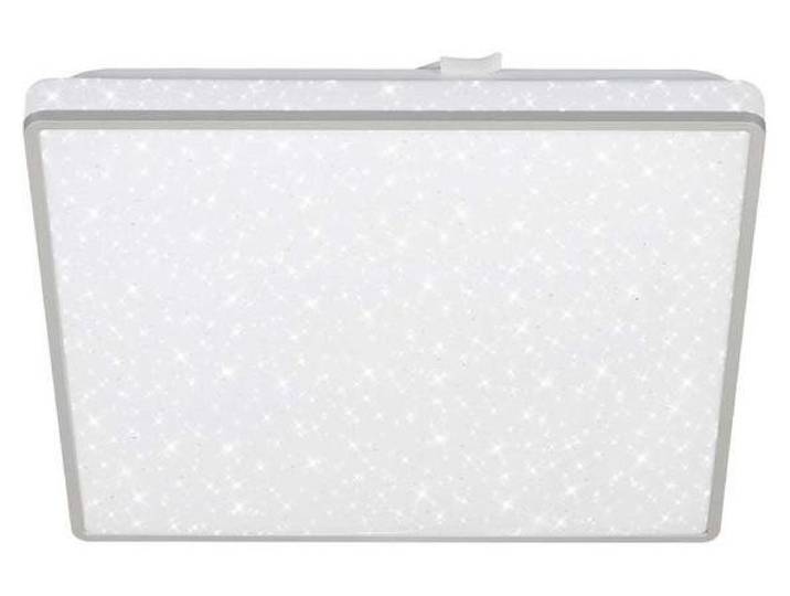 BRILONER - Plafonnier LED avec ciel étoilé\, Plafonnier LEDReproduction étoilé\, Effet Backlighte\, Plat\, Lumière blanche neutre\, 270x270x45 mm\, chromé mat