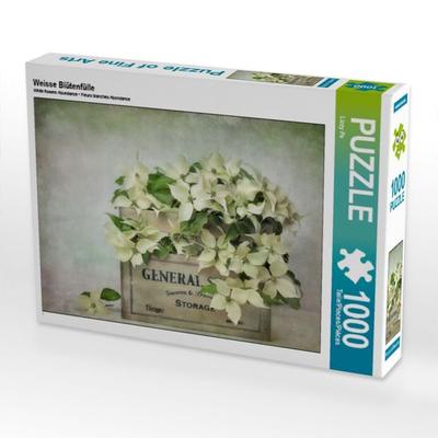 CALVENDO Puzzle Weisse Blütenfülle | 1000 Teile Lege-Größe 64x48cm Foto-Puzzle für glückliche Stunden
