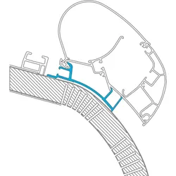 Dometic Adapter 039 für Wandmarkise PR 2000 / PR 2500 Carthago Chic 4,5 Meter