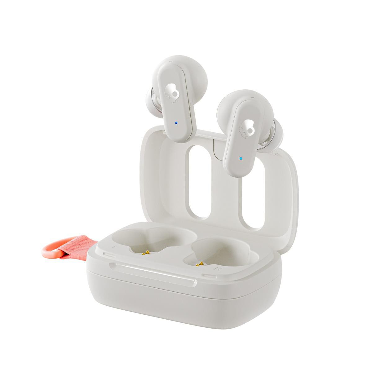 Skullcandy Dime 3 True Wireless drahtlose Kopfhörer, weiß/orange Bluetooth In-Ear S2DCW-R951