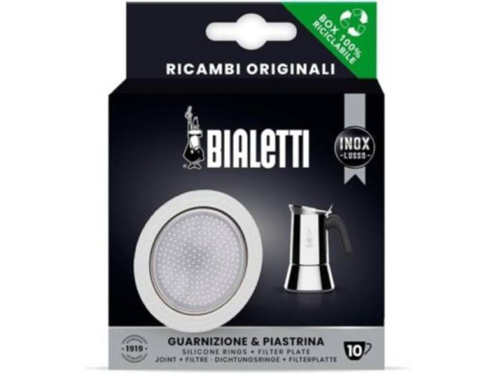 Bialetti - Joint X1 Caoutchouc+ 1 Filtre 10 Tasses Inox