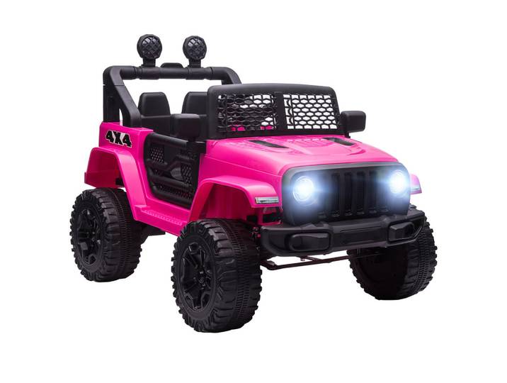 Homcom Kinder-Elektroauto aus Kunststoff Metall Rosa, 65x72x100 cm, unisex, Freizeit & Co, Gartenspielzeug, Kinder-Elektrofahrzeuge