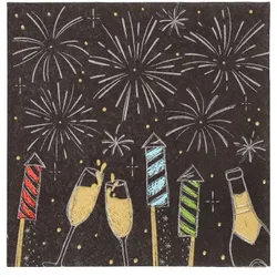 300 Servietten, 3-lagig 1/4-Falz 33 cm x 33 cm `Celebrations`