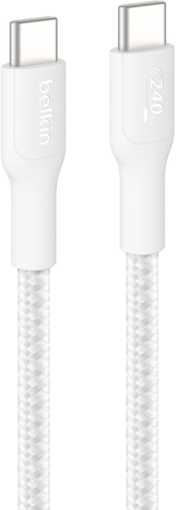 Belkin USB-Kabel "BoostCharge Pro geflochtenes USB-C-/USB-C-Kabel (240 W)", weiß, 300cmcm, Kabel, USB-Kabel